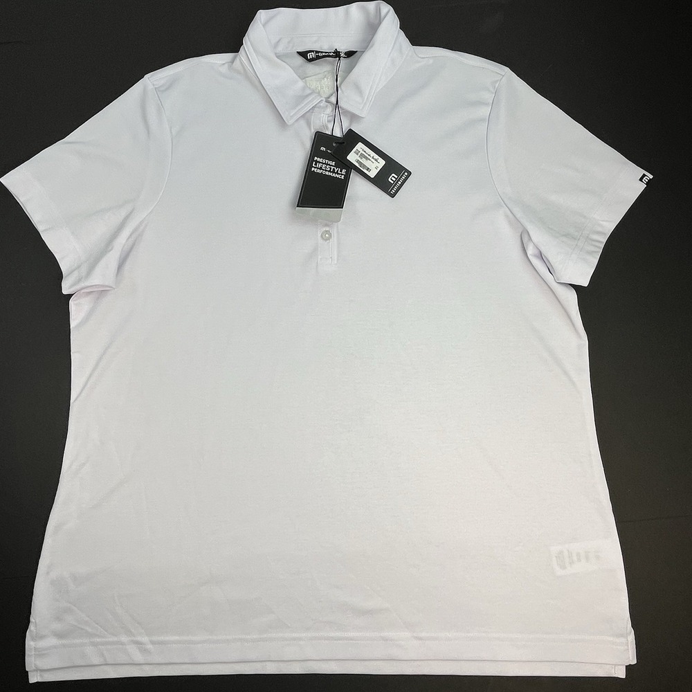 NEW TravisMathew Active Polo Embroidered XXL White Men